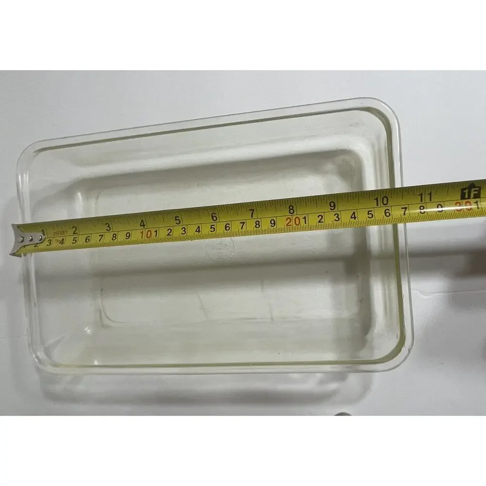 Vtg Footed Rectangular Serving Tray With‎ Pyrex Serving Dish